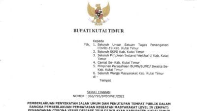 Surat Edaran Bupati Terkait Penyekatan 6 Titik Didalam Kota