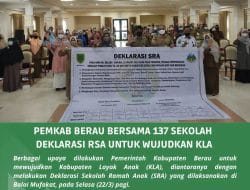 Pemkab Berau Bersama 137 Sekolah Deklarasi RSA Untuk Wujudkan KLA