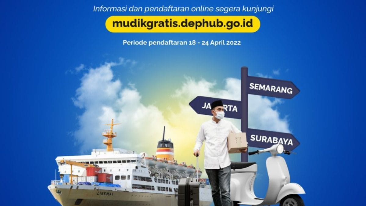 KEMENHUB AJAK PEMUDIK SEPEDA MOTOR  BERALIH NAIK KAPAL LAUT DENGAN IKUT PROGRAM MUDIK GRATIS