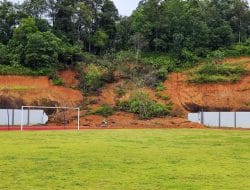 PAGAR STADION SEGERA DILAKUKAN PERBAIKAN