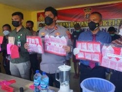 Sebanyak 21,22 gram sabu-sabu berhasil di musnahkan.
