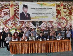 Ketua DPRD Provinsi Kaltim, Gelar Sosialisasi Perda Di Kampung Bena Baru, Begini Harapannya!!