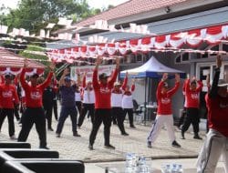 Gebyar Semangat Kemerdekaan RI ke 77, BPKAD Kutim Gelar Senam Bersama dan Jalan Sehat