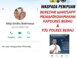 Kapolres Berau; Akan Tindak Tegas Oknum Yang Mengatasnamakan Dirinya Dan PJU Polres Berau