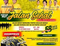 Rayakan HUT Golkar,DPD Partai Golkar Adakan Jalan Sehat Hadiah 2 Unit Motor
