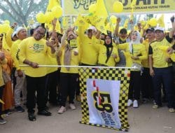 Yellow Day Jalan Sehat Partai Golkar di Kutim diikuti 12 Ribu Peserta