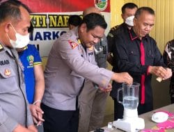 Polres Berau Musnahkan Barang Bukti 6,44 Gram Sabu-Sabu Dengan Cara di Blender