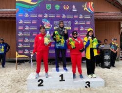 Berau kembali menyumbang 2 medali emas dan 1 medali perak Di cabor Kabaddi beach