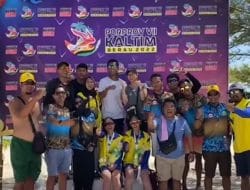 Tim Voli Pantai Kutim Raih Medali Emas Usai Kalahkan Tim Kukar di Final