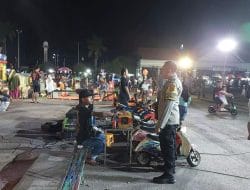 Berikan Imbauan; Bhabinkamtibmas Kunjungi Wisata Bermain Anak dan Para Pedagang Jalan Pemuda