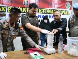 Polres Berau Musnahkan 44,05 Gram Narkotika Jenis Sabu