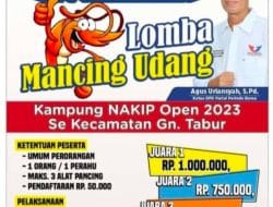 Sebagai Ajang Silaturahmi, Ketua DPD Partai Perindo Berau Gelar Lomba Mancing Udang, Jutaan Rupiah diperebutkan