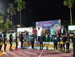 Tim Voli Putra BIN KB dan Tim Voli Putri GOW Kutim Juara I di Turnamen Bola Voli Danramil Cup 01 2023