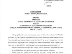 Bupati Kutim Keluarkan Surat Edaran Menjelang Lebaran Idul Fitri 1444 H