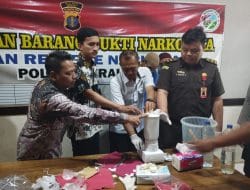 Satresnarkoba Polres Berau Musnahkan 5,95 Gram Narkoba Jenis Sabu