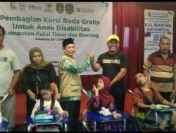 40 Anak Penyandang Disabilitas Kutim dan Bontang Terima Bantuan Kursi Roda Khusus