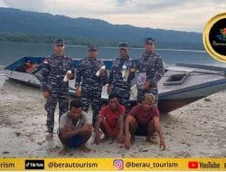 Angkatan Laut Teluk Sulaiman Berhasil Ringkus Pelaku Ilegal Fishing, 3 Pria di Amankan
