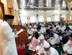 Wabup Kasmidi Bacakan Sambutan Bupati Pada Saat Shalat Idul Adha 1444H di Masjid At-Taubah
