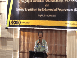 Laporan kepala bidang rehabilitasi dan rekontruksi BPBD Kalimantan Timur