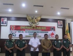 Peringati HUT Kodam VI/Mulawarman, Kodim 0902/BRU Menggelar Kegiatan Donor Darah