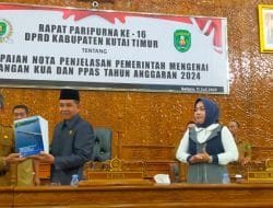 Ketua DPRD Kutim Harap Penyusunan Rancangan KUA dan PPAS APBD 2024 Dilakukan dengan Efektif dan Efisien