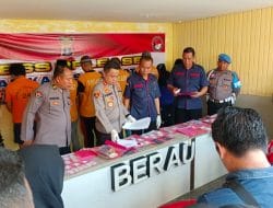 Polres Berau Amankan 16 Tersangka 253,81 Barang Bukti Berupa Sabu Di Sita.