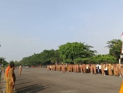 Bupati Berau Dalam Apel Gabungan, Kembali Ingatkan Seluruh OPD Maksimalkan Serapan Anggran.