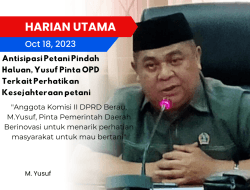 Antisipasi Petani Pindah Haluan, Yusuf Pinta OPD Terkait Perhatikan Kesejahteraan petani