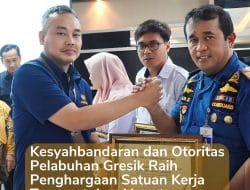 Kantor Kesyahbandaran dan Otoritas Pelabuhan Gresik Raih Penghargaan Satuan Kerja Tercepat dan Akurat