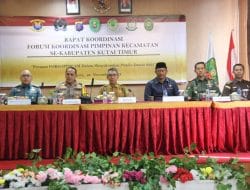 Rakor Forkopimcam Kutim, Bupati Ardiansyah Tekankan Pentingnya Pemahaman dan Kepatuhan Terhadap Aturan Tahapan Pemilu 2024