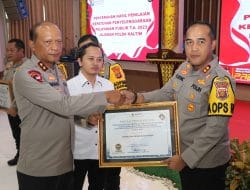 Polres Kutai Timur Raih Penghargaan Kepatuhan Pelayanan Publik