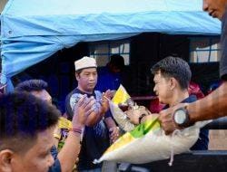 Bantuan Sembako AJKT Hangati Korban Kebakaran di Desa Teluk Lingga Kecamatan Sangatta Utara