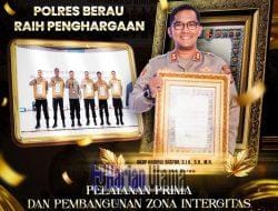 Pelayanan Prima, Polres Berau Sabet Penghargaan dari Kapolri